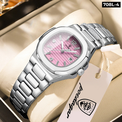 708-4 POEDAGAR METAL CALENDARIO DAMA - Plata Rosa-4