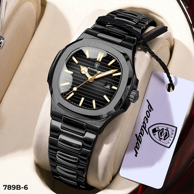 789-6 POEDAGAR METAL CALENDARIO DAMA - Negro Negro-6