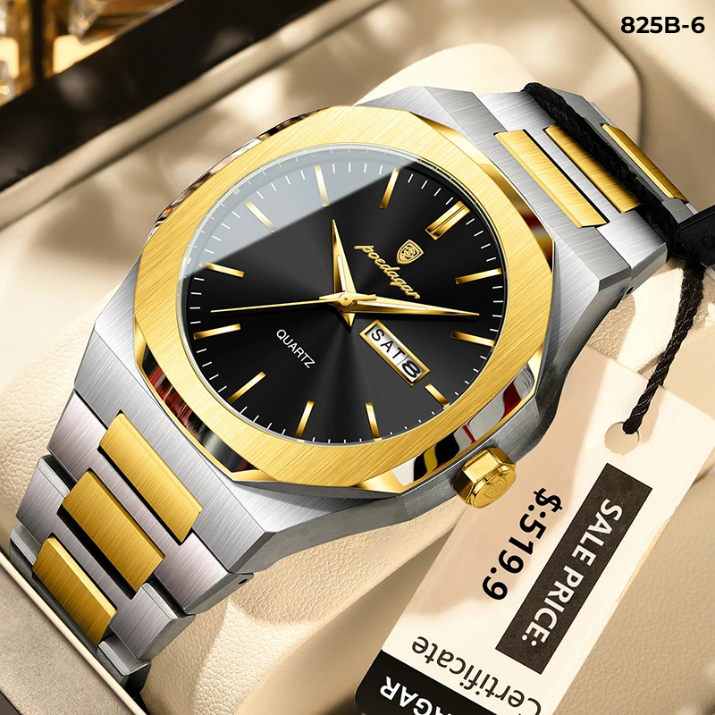825-6 POEDAGAR METAL CALENDARIO HOMBRE