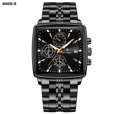 866-8 POEDAGAR METAL CRONOGRAFO HOMBRE - Negro Negro-8